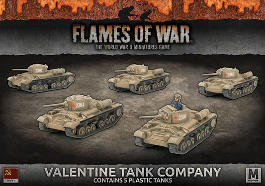 Flames of War: Soviets: Valentine Tank Company (x5 Plastic)