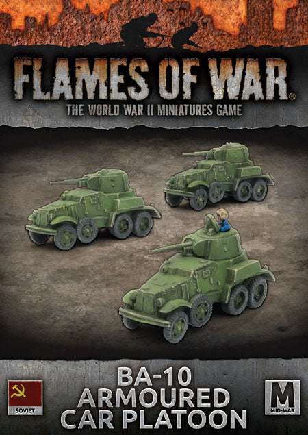 Flames of War: Soviets: BA-10 Armoured Car Platoon (x3)