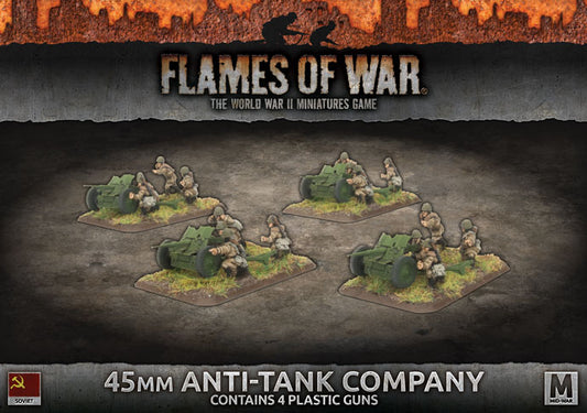 Flames of War: Soviets: 45mm Anti-Tank Company (x4 Plastic)