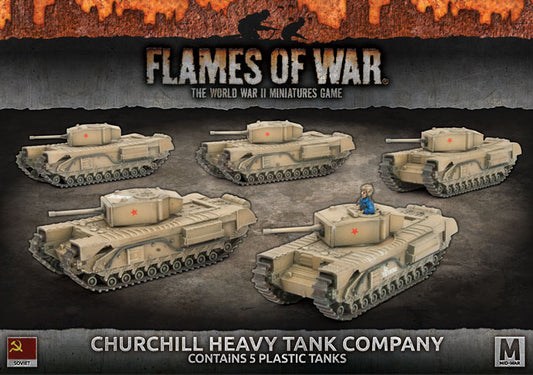 Flames of War: Soviets: Churchill Heavy Tank Company (x5 plastic tanks)