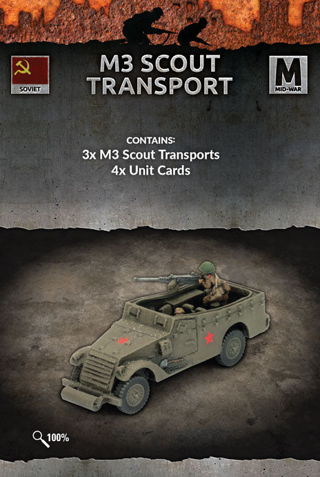 Flames of War: Soviets: M3 Scout Transports (x3 vehicles)