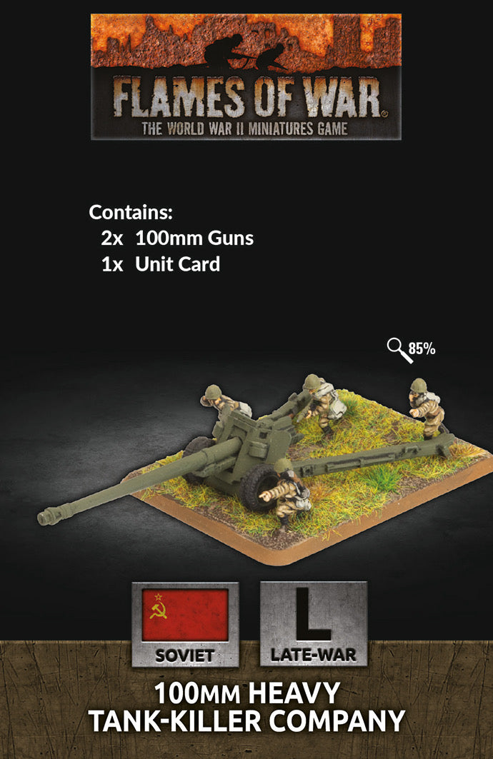 Flames of War: Soviet: 100mm BS-3 gun (x2)