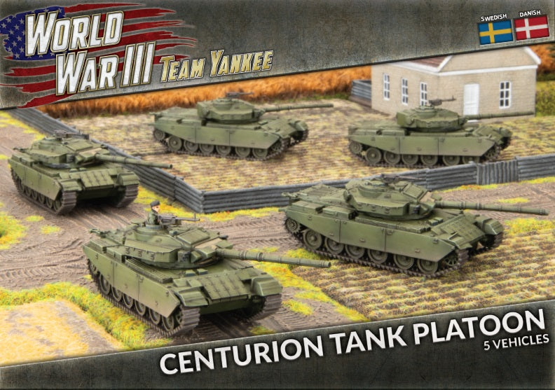 WWIII: Swedish: Centurion Tank Platoon (x5 Plastic)