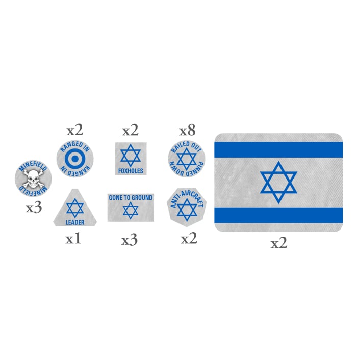 WWIII: Israeli Token Set (x20 Tokens, x2 Objectives)