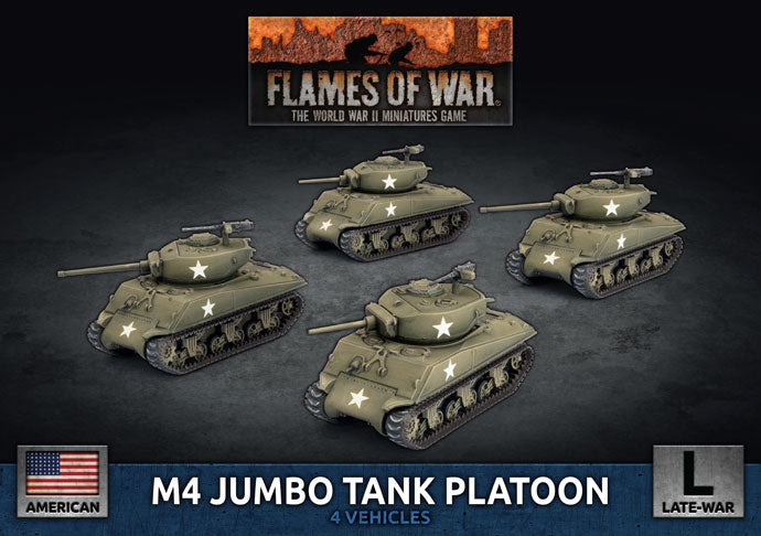 Flames of War: American: M4 Jumbo Platoon (x4 Plastic)