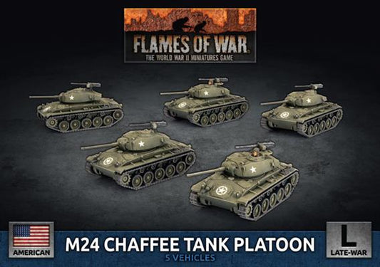 Flames of War: American: M24 Chaffee Tank Platoon (x5 Plastic)
