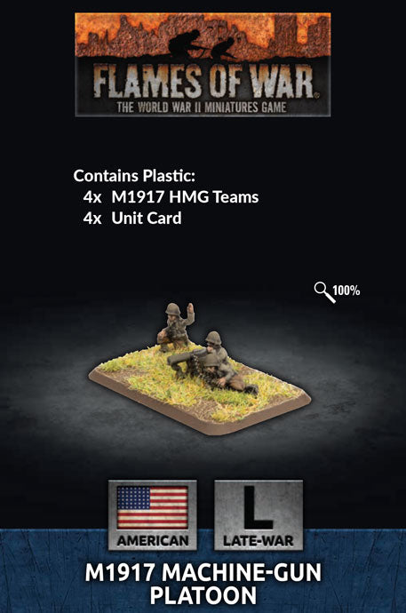 Flames of War: Americans: M1917 Machine-gun Platoon (Plastic) (x4)
