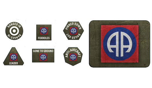 Flames of War: Americans: 82nd Airborne Division Tokens (x20) & Objectives (x2)